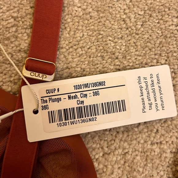 CUUP Mesh Plunge in Clay - size 36G NWT - Picture 5 of 5